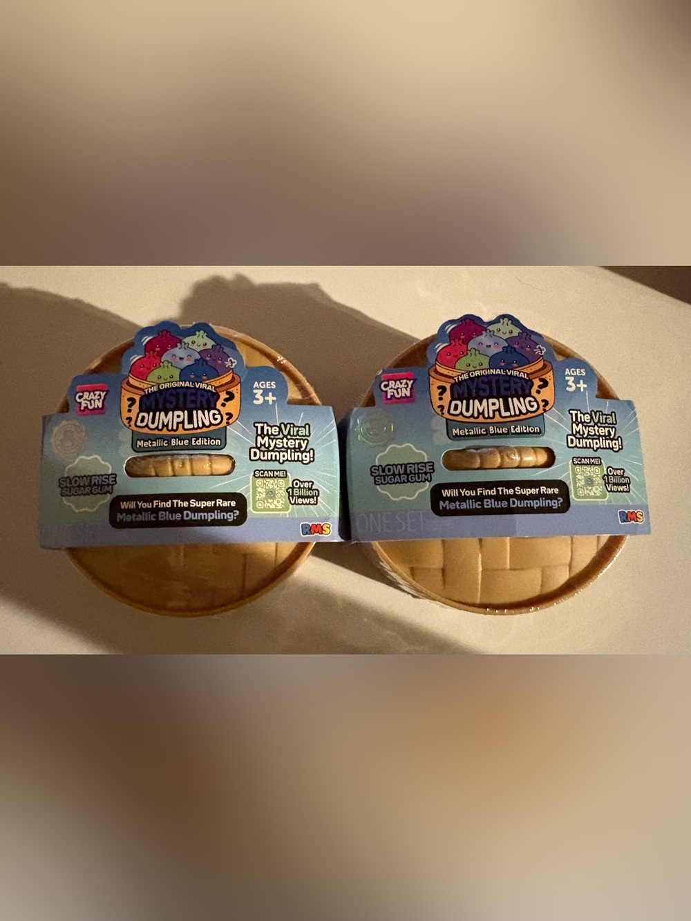 💙 2-Pack Crazy Fun Mystery Dumpling Metallic Blue Edition NEW Sealed
